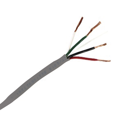 Bobina de 305 Metros / Cable de Cobre / 4 X 18 AWG / Tipo Alarmas UL / Para Interior / Color Gris / Para Aplicaciones de Alarmas de Intrusión / Interfonos / TV Porteros / y Multi-Propósito / Hecho en México - Kompletum