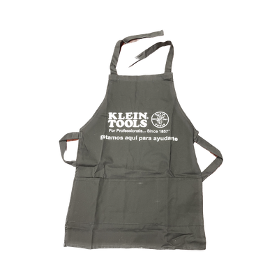 Mandil de Lienzo para Parrillero Experto. Color Negro y Grabados en Blanco - Kompletum