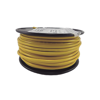 Cable Marino Primario 12 AWG / Rollo de 100 pies / Aislamiento PVC Amarillo Resistente / Flexible y Resistente a la Corrosión / Grado Marino / 600V / Temperatura 105°C Seco 75°C Húmedo / Cumple UL 1015, UL 1028, UL 1230, UL 1231 - Kompletum
