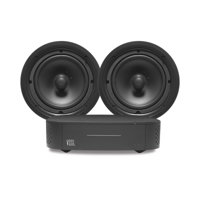 KIT Amplificador VSSL A1X | 2 Bocinas para Plafón de 6in TruAudio PP6 - Kompletum