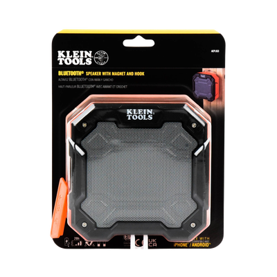 Bocina Portátil BLUETOOTH® con Imán y Gancho para Colgarse. Permite Altavoz Manos Libres con Micrófono Incorporado. - Kompletum