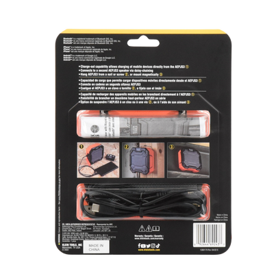 Bocina Portátil BLUETOOTH® con Imán y Gancho para Colgarse. Permite Altavoz Manos Libres con Micrófono Incorporado. - Kompletum