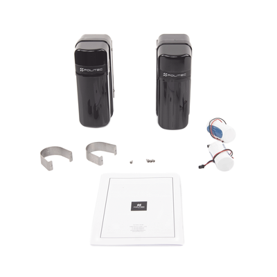 Detector Fotoeléctrico (A baterías) / 0 Falsas Alarmas / Alcance de 60m de Exterior y  350m en interior / Fácil Alineación / Compatible con cualquier panel de alarma - Kompletum