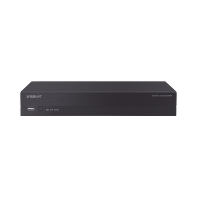 NVR 4 canales grabacion hasta 8MP / H.265, H.264 / P2P Wisenet / 4 puertos PoE Plug and play / soporta 1 disco duro (no incluido). - Kompletum