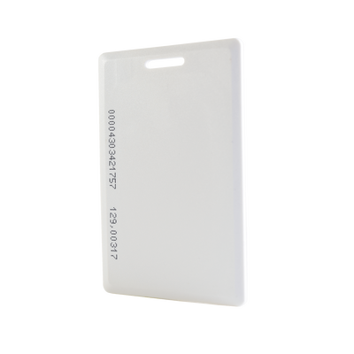 Tarjeta de proximidad estándar, perforada (gruesa), fabricada con el PVC más resistente de la industria ROSSLARE SECURITY PRODUCTS