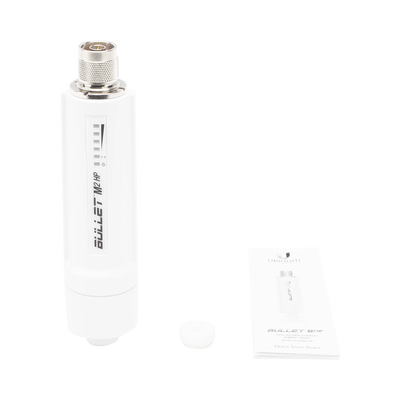 Radio airMAX Bullet-M2HP, hasta 100 Mbps, frecuencia de 2 GHz (2412 - 2472 GHz), No incluye adaptador PoE UBIQUITI