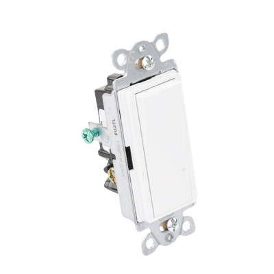 Interruptor Claro, 3 Hilos, 15A, Color Blanco - Kompletum