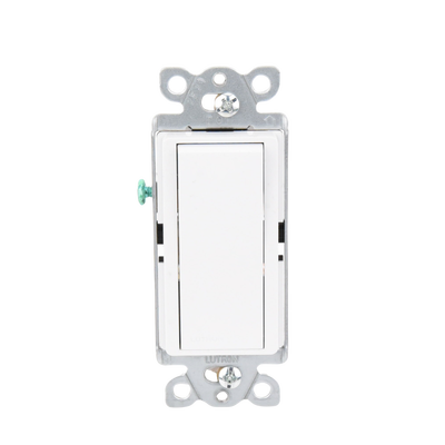 Interruptor Claro, 3 Hilos, 15A, Color Blanco - Kompletum