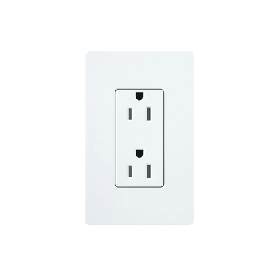 Tomacorriente receptáculo convencional  120V, 15A, color blanco. - Kompletum