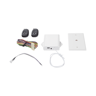 Receptor Universal con conexion directa al Keybus del panel de alarma con relevador auxiliar para abrir puertas de garage o aplicaciones de pulso momentaneo - Kompletum