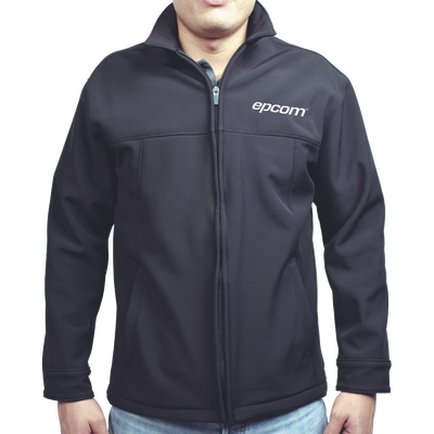 Elegante Chamarra para Caballero Color Negro Fabricada en Poliéster Dry Fit Impermeable - Kompletum