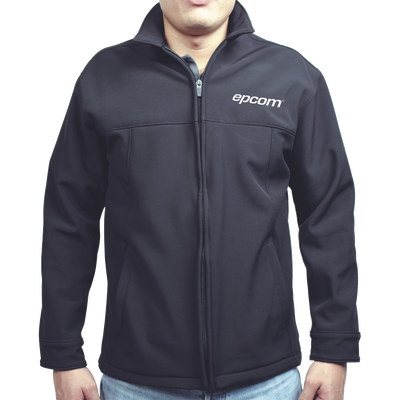 Elegante Chamarra para Caballero Color Negro Fabricada en Poliéster Dry Fit Impermeable - Kompletum