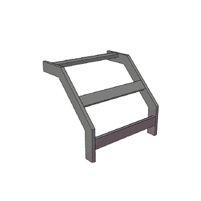 (CHCVET1X12EPK) CURVA VERTICAL EXTERIOR TUBULAR 1.5 DE PERALTE X 12 ANCHO PINTURA EPOX COLOR NEGRO, INCLUYE COPLe y tornilleria - Kompletum