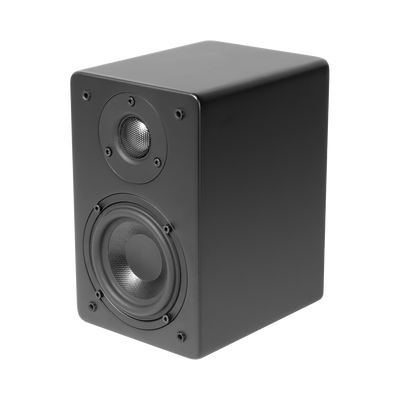 Altavoz de Estantería | Woofer  de 4'' | Tweeter de 1 | Acabado negro mate | 40 watts | 8ohms - Kompletum