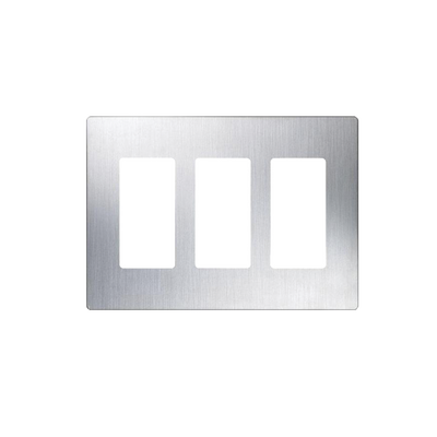 Tapa Color Metalico para interruptor o dimmer Lutron, 3 gang, limpio y moderno - Kompletum