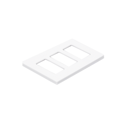 Tapa Color Blanco para interruptor o dimmer Lutron, 3 gang, limpio y moderno - Kompletum
