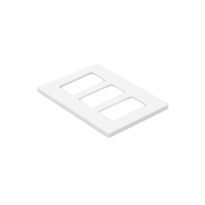 Tapa Color Blanco para interruptor o dimmer Lutron, 3 gang, limpio y moderno - Kompletum