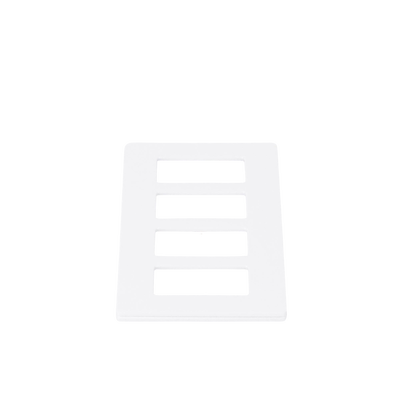 Placa de pared 4 espacios, color blanco, para atenuador (dimmer), switch ó control remoto PICO inalámbrico - Kompletum