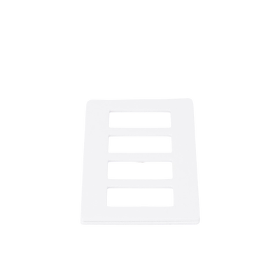 Placa de pared 4 espacios, color blanco, para atenuador (dimmer), switch ó control remoto PICO inalámbrico - Kompletum