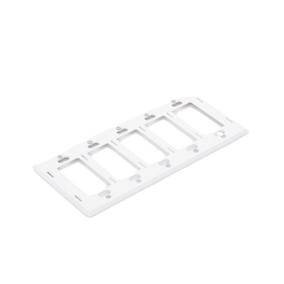 Placa de pared 5 espacios, para atenuador (dimmer), switch ó control remoto PICO inalámbrico - Kompletum