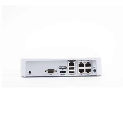 NVR 4 Megapixel (Compatible con Cámaras ACUSENSE) / 4 canales IP / 4 Puertos PoE /1 Bahía de Disco Duro / Salida de Vídeo Full HD - Kompletum