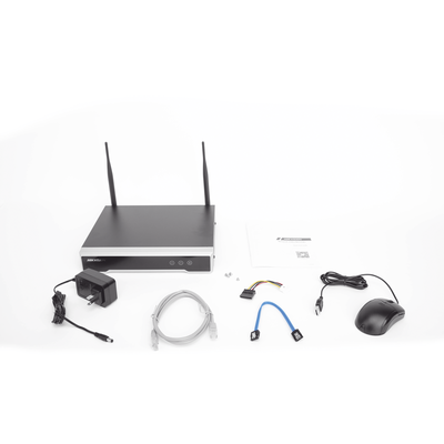 NVR 4 Megapixel / 8 canales IP / 1 Bahía de Disco Duro / 2 Antenas Wi-Fi / Salida de Vídeo Full HD - Kompletum