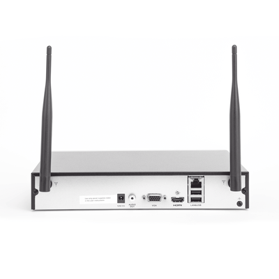 NVR 4 Megapixel / 8 canales IP / 1 Bahía de Disco Duro / 2 Antenas Wi-Fi / Salida de Vídeo Full HD - Kompletum