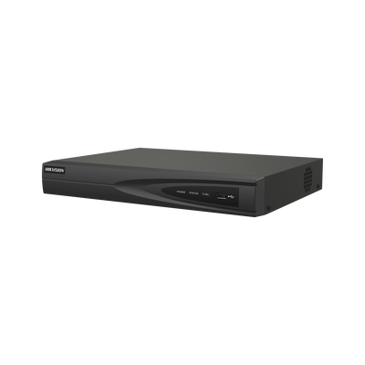 NVR 8 Megapixel (4K) (Compatible con Cámaras ACUSENSE) / 4 canales IP / 4 Puertos PoE+ / 1 Bahía de Disco Duro / Salida de Vídeo en 4K / 300 Metros PoE Modo Extendido - Kompletum