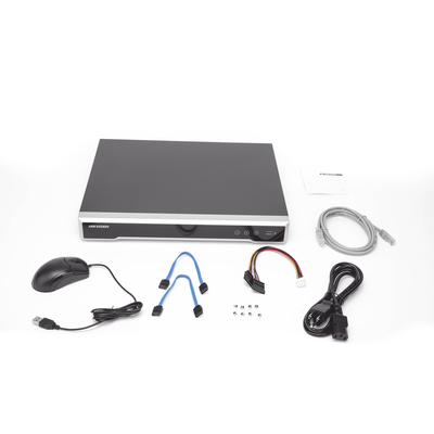 NVR 12 Megapixel (4K) / 8 canales IP / 8 Puertos PoE+ / Soporta Cámaras con AcuSense / 2 Bahías de Disco Duro / Switch PoE 300 mts / HDMI en 4K / Soporta POS / ACUSENSE (Evita Falsas Alarmas) - Kompletum