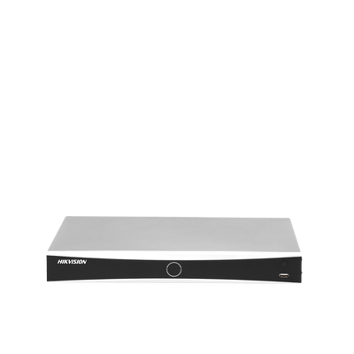 (ACUSENSE / Evita Falsas Alarmas) NVR 12 Megapixel (4K) / Reconocimiento Facial / 8 Canales IP / Base de Datos / 8 Puertos PoE+ / 2 Bahías de Disco Duro / Switch PoE 300 mts Modo Extendido - Kompletum