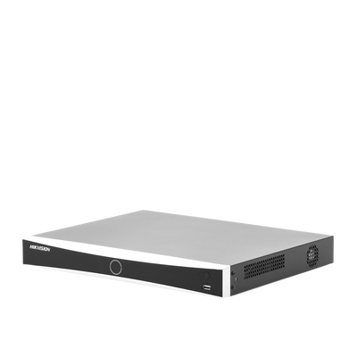 (ACUSENSE / Evita Falsas Alarmas) NVR 12 Megapixel (4K) / Reconocimiento Facial / 8 Canales IP / Base de Datos / 8 Puertos PoE+ / 2 Bahías de Disco Duro / Switch PoE 300 mts Modo Extendido - Kompletum