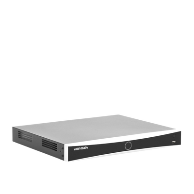 (ACUSENSE / Evita Falsas Alarmas) NVR 12 Megapixel (4K) / Reconocimiento Facial / 8 Canales IP / Base de Datos / 8 Puertos PoE+ / 2 Bahías de Disco Duro / Switch PoE 300 mts Modo Extendido - Kompletum