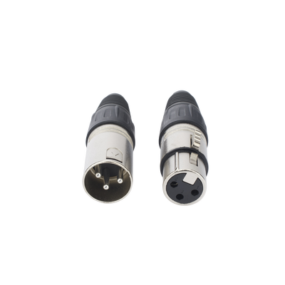 Kit Conector XLR Hembra + XLR Macho | Ideal para Conexiones de Micrófonos, Mezcladoras | Equipo de Audio Profesional - Kompletum
