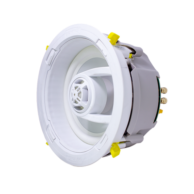 Ghost series, altavoz de 3 vías de plafón 9in, diseño trugrip  sin herramientas, woofer de polipropileno blanco, 150w 8ohms - Kompletum