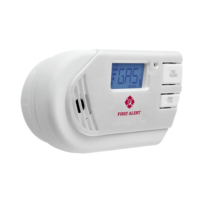 Detector Combo de Combinación de Gases Explosivos: Metano (GN), Propano (LP) y Monóxido de Carbono (CO), Con Pantalla Digital Retroiluminada, 120 Vca y Batería de Respaldo - Kompletum