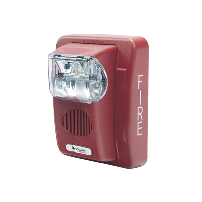 Sirena Estrobo, 12 Vcd, Multi-Candela 15 hasta 110 cd, Montaje En Pared, Color Rojo, Serie HEC3 (0500-05980) Hochiki - Kompletum