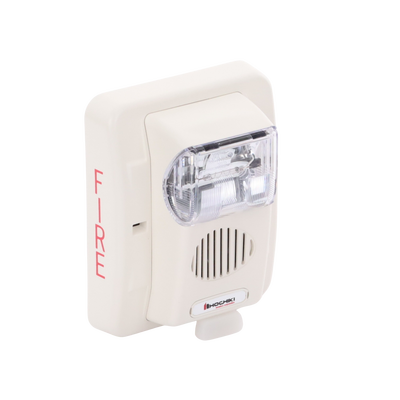 Sirena Estrobo, 24 Vcd, Multi-Candela 15 hasta 110 cd, Montaje En Pared, Color Blanco, Serie HEC3 (0500-06030) - Kompletum