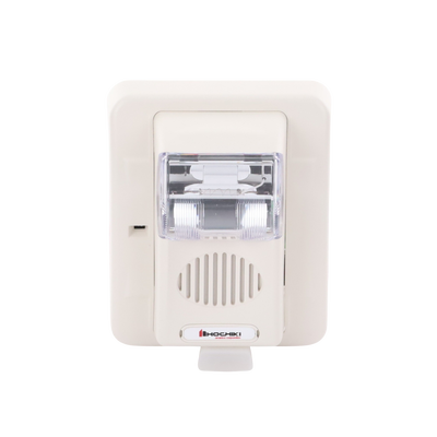 Sirena Estrobo, 24 Vcd, Multi-Candela 15 hasta 110 cd, Montaje En Pared, Color Blanco, Serie HEC3 (0500-06030) - Kompletum