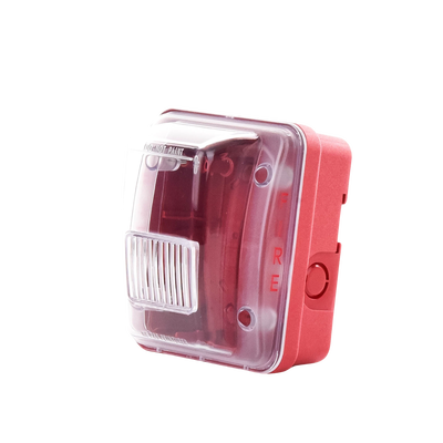 Cubierta para instalar sirenas estrobo en exterior compatible con estrobos sirenas Hochiki color rojo - Kompletum