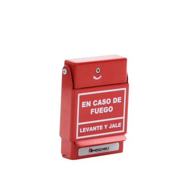 Estación De Jalón Convencional De Doble Acción, Color Rojo, Texto En Español (0600-01230) Incluye varilla de vidrio HOCHIKI