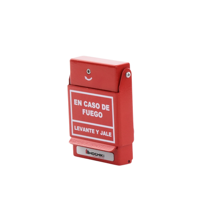 Estación De Jalón Convencional De Doble Acción, Color Rojo, Texto En Español (0600-01230) Incluye varilla de vidrio HOCHIKI