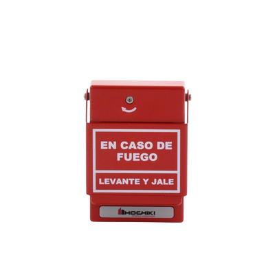 Estación De Jalón Convencional De Doble Acción, Color Rojo, Texto En Español (0600-01230) Incluye varilla de vidrio HOCHIKI