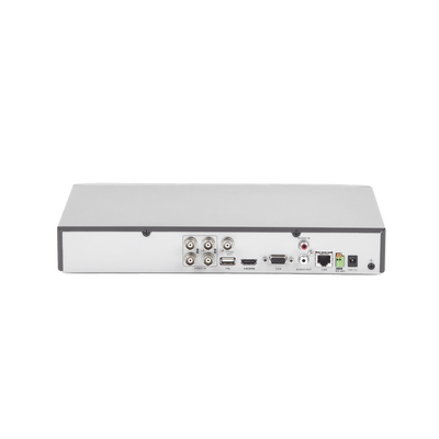 (ACUSENSE / Evita Falsas Alarmas) DVR 4 Megapixel / 4 Canales TURBOHD + 2 Canales IP / 1 Bahía de Disco Duro / 1 Canal de Audio - Kompletum