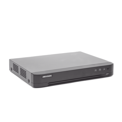 (ACUSENSE / Evita Falsas Alarmas) DVR 4 Megapixel / 16 Canales TURBOHD + 8 Canales IP /  1 Bahía de Disco Duro / Audio por Coaxitron / Salida de Vídeo en Full HD - Kompletum