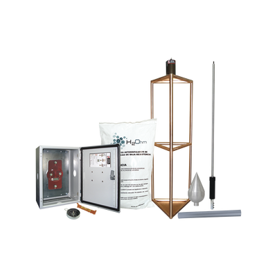 Kit de Pararrayo con Punta con Diámetro de Protección de 300 metros. - Kompletum