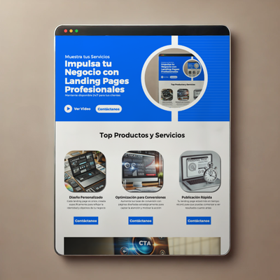 Transforma visitantes en clientes con landing pages diseñadas a la medida de tus necesidades. Nuestro equipo de expertos crea páginas visualmente atractivas y optimizadas para la conversión - Kompletum