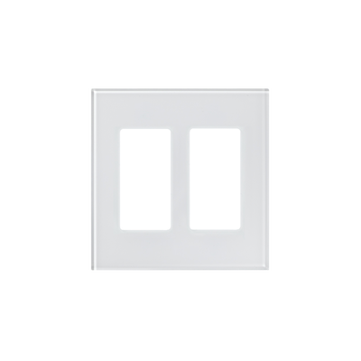 Tapa de cristal para apagador o atenuador, 2 espacios. - Kompletum