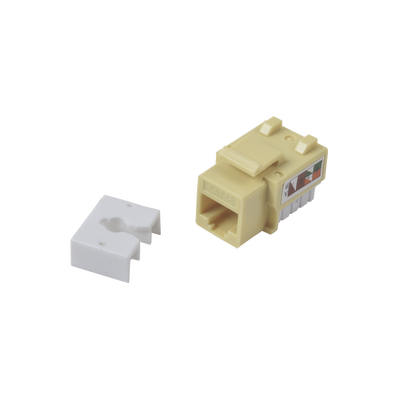 Módulo Jack Keystone Cat5e con terminación 110 (Punchdown) para faceplate - Color Amarillo - Kompletum
