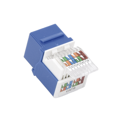 Módulo Jack Cat6 sin herramienta (toolless) keystone - Color Azul - Kompletum