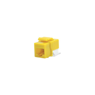 Módulo Jack Cat6 sin Herramienta (toolless) keystone - Color Amarillo - Kompletum